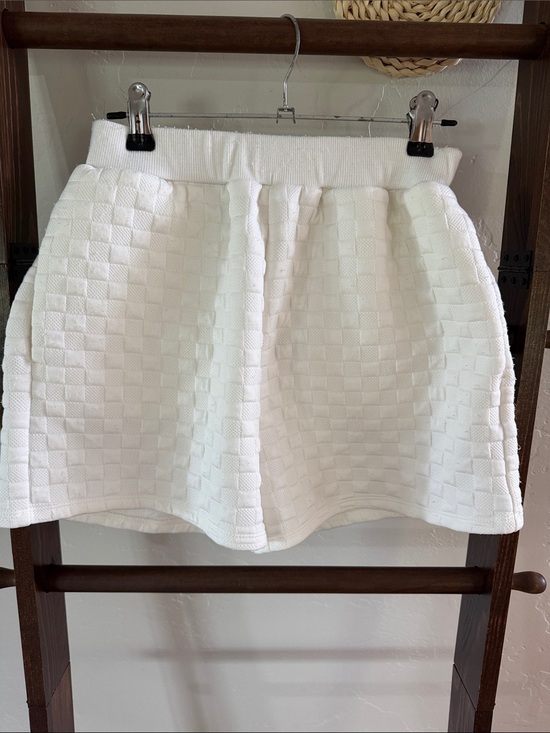 Paper Crane Pants - Paper Crane White Textured Circle Skirt